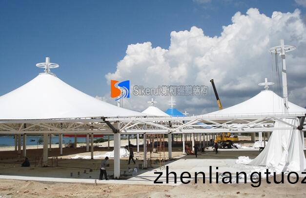 膜結構遮陽棚(peng)的支撐體係(xi)由哪幾部分組成？