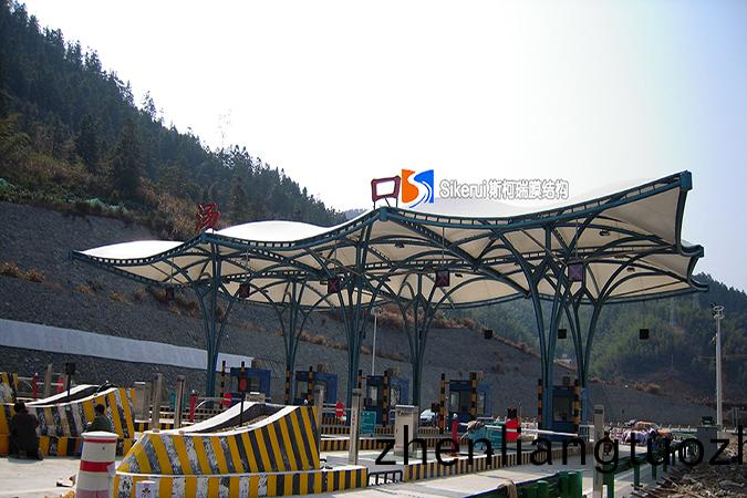 湯口收費站膜結(jie)構項目(mu)