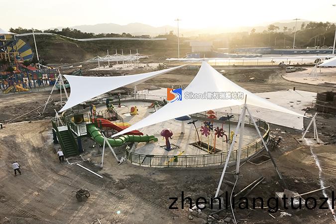 江西(xi)贛州(zhou)水上(shang)樂園張拉(la)膜項目